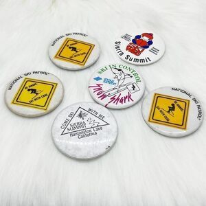 🔮 5/$25 Vintage Set of 6 Ski Patrol &‎ Sierra Summit Pins